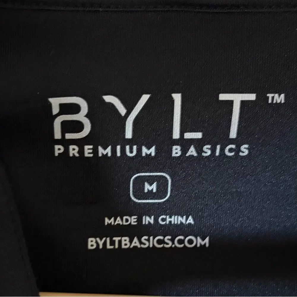 BYLT Basics Women’s Opal Black Half Zip Cropped Hoodie Lightweight Size Small